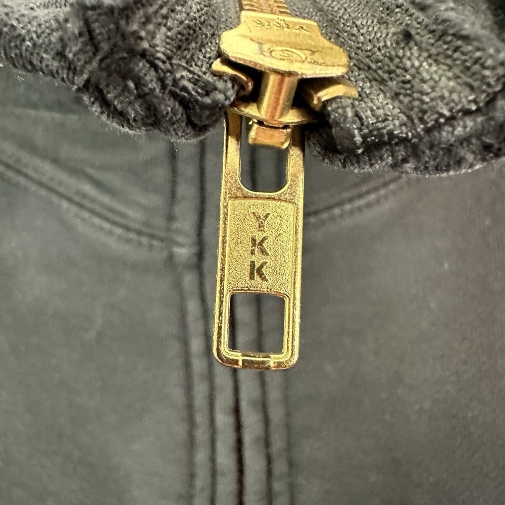 J Crew Pullover Sweatshirt Men's‎ Large Half Zip Black 100% Cotton Preppy Casual - Picture 2 of 7